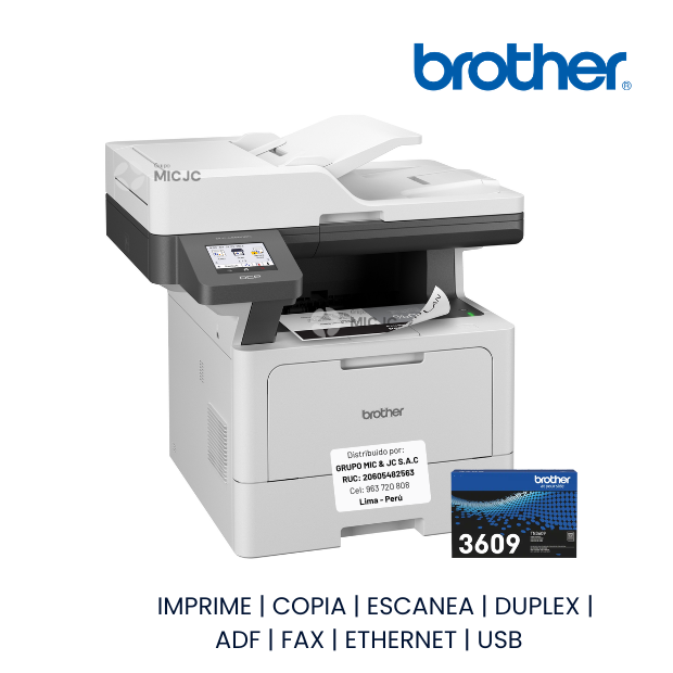 IMPRESORA MULTIFUNCIONAL BROTHER MONOCROMÁTICA LASER DCP-L5660DN